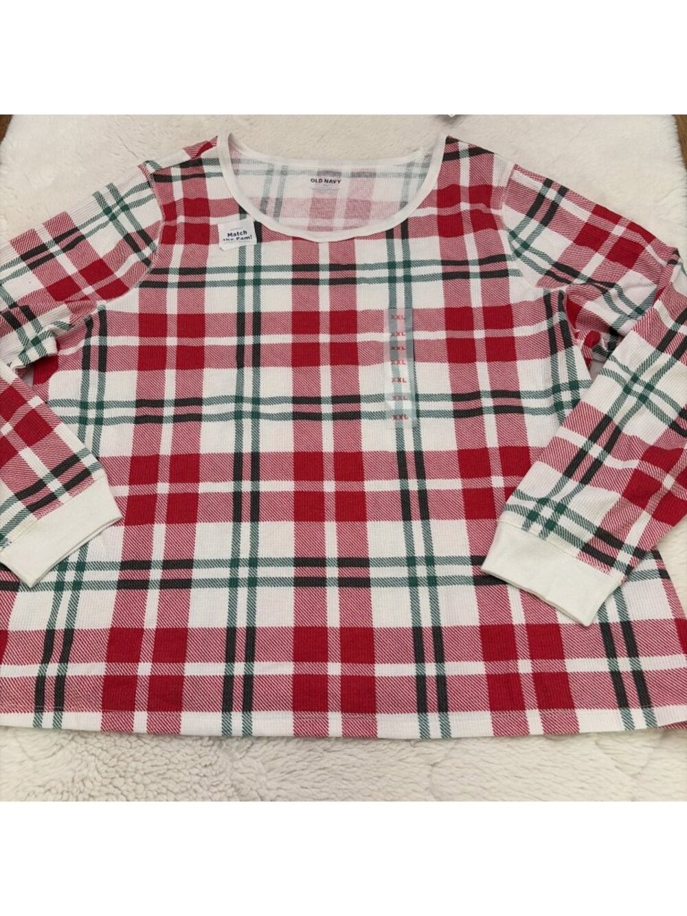 Old Navy Womens Christmas Holiday Plaid Sleep Shirt XXL NWT